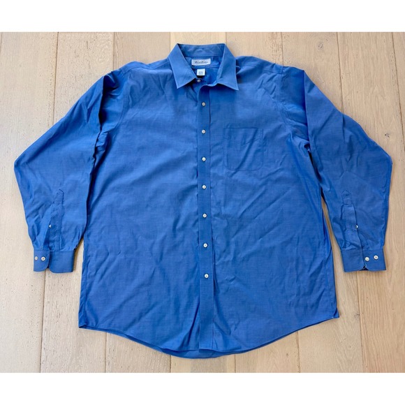Brooks Brothers Other - Brooks Brothers Mens 18-36/37 Non-Iron 100% Cotton Blue Dress Shirt Long Sleeve